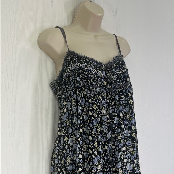 Free People - Molly Jo Boho Colorful Floral Back Cutout Midi Dress Size XL - Picture 3 of 14